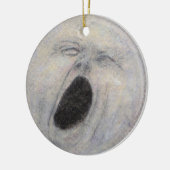 Man in de moonkeramiek keramisch ornament (Links)