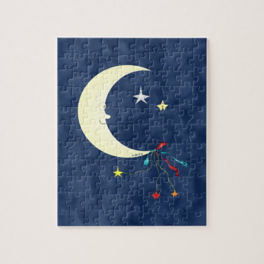Man in de moonpuzzel legpuzzel (Verticaal)