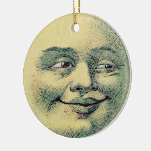 Man in de moonversiering keramisch ornament (Links)