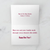 Man in de Nieuwjaarskaart van de labyrintmand 2010 Feestdagen Kaart (Binnen)