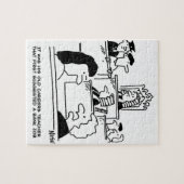 Man in de rechtbank na een bankroet legpuzzel (Horizontaal)