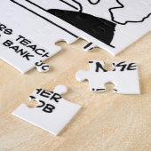 Man in de rechtbank na een bankroet legpuzzel (Zijkant)