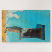 Man in de schaduw - een rustieke Cubaanse scene Legpuzzel (Horizontaal)