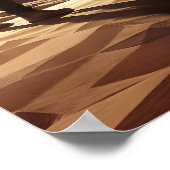 Man in de woestijn kijkt naar volle maan poster (Hoek)