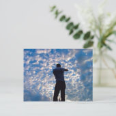 Man in de wolken briefkaart (Staand voorkant)