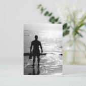 Man in de zonsopgang briefkaart (Staand voorkant)