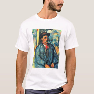 Man in een Blauwe Smock - Paul Cezanne - c1896 T-shirt