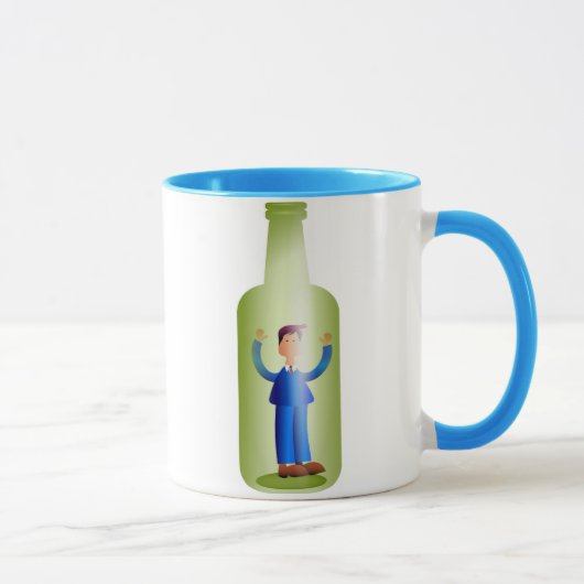 Man in een fles mok (Rechts)