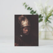 Man in een Golden Helmet Briefkaart (Staand voorkant)