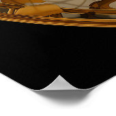 Man in een gouden houtschilderij poster (Hoek)