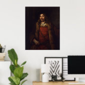 Man in een met vier beklede laag — Rembrandt — c16 Poster (Thuiskantoor)