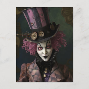 Man in een slokdarm briefkaart