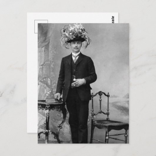  Man in een Suit die het Pet van een vrouw leidt Briefkaart (Voorkant / Achterkant)