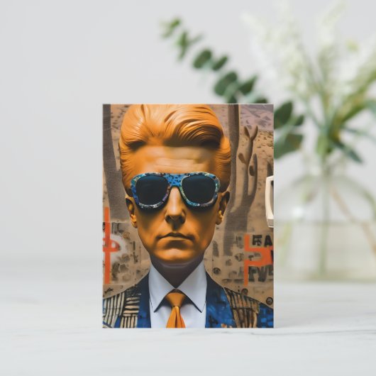 Man in een vervallen samenleving briefkaart (Staand voorkant)