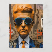 Man in een vervallen samenleving briefkaart (Voorkant)