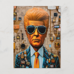 Man in een vervallen samenleving briefkaart