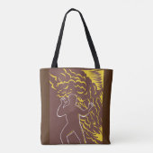Man in een vuur tote bag (Achterkant)