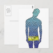 Man in gele onderkleding briefkaart (Voorkant / Achterkant)
