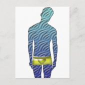 Man in gele onderkleding briefkaart (Voorkant)