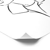 Man in glazen tekening Poster Print (Hoek)