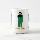  Man in Green Suit Art Retro Abstract Koffiemok (Center)