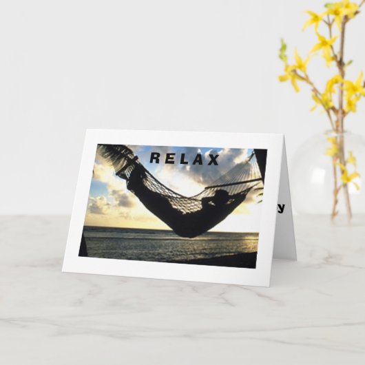 **MAN IN HANGMAT***-ONTSPAN EN GENIET VAN JE VERJA KAART (Gele Bloem)