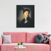 Man in harnas - Rembrandt - c1632 Canvas Afdruk (Insitu (Woonkamer))