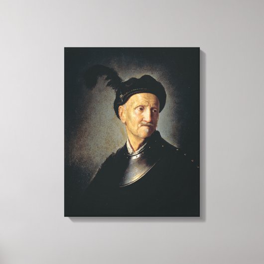 Man in harnas - Rembrandt - c1632 Canvas Afdruk (Voorkant)