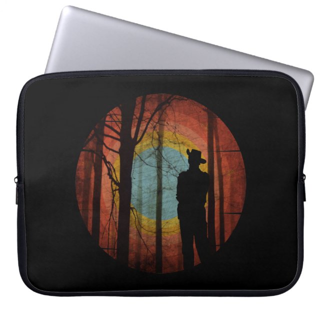MAN IN HET BOS Woud Laptop Sleeve (Voorkant)