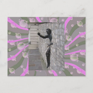 Man in het Briefkaart van Parijs