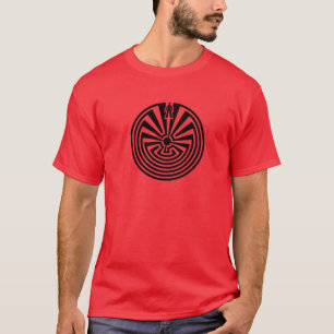 Man in het doolhof, reis door het leven, labyrint, t-shirt