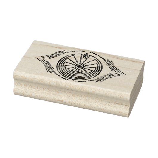 MAN IN HET DOOLHOF - tribaal tattoo lijst I Rubberstempel (Stempel)