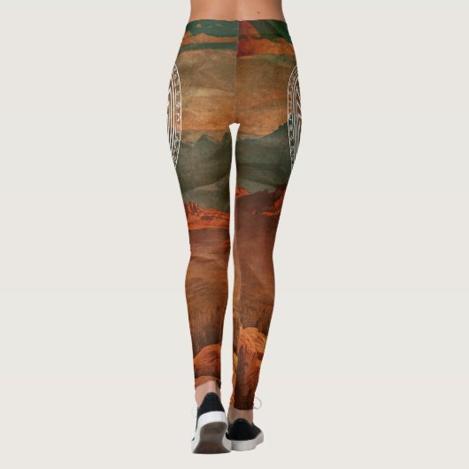 Man in het doolhof [wit] leggings (Achterkant)