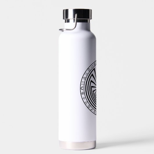 Man in het doolhof [zwart] waterfles (Rechts)