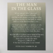 Man in het glas – Inspirerend Quote Poster (Voorkant)