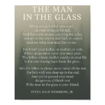 Man in het glas – Inspirerend Quote Poster