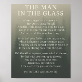 Man in het glas – Inspirerend Quote Poster