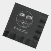  man in het maangezicht folie servetten (Links)