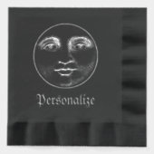 man in het maangezicht folie servetten (Voorkant)