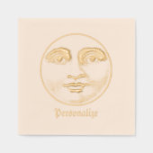 man in het maangezicht folie servetten (Voorkant)