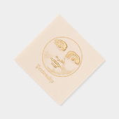 man in het maangezicht folie servetten (Rechts)