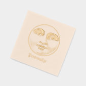 man in het maangezicht folie servetten (Links)