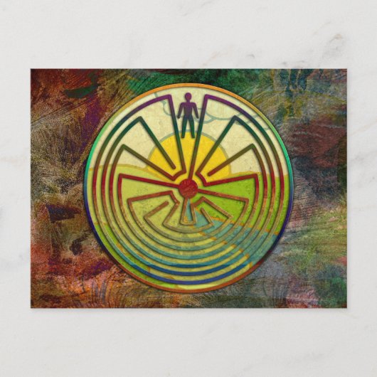 MAN IN HET MASISlandschap + uw achtergrond Briefkaart (Voorkant)