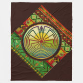 MAN IN HET MASISlandschap + uw achtergrond Fleece Deken (Voorkant)