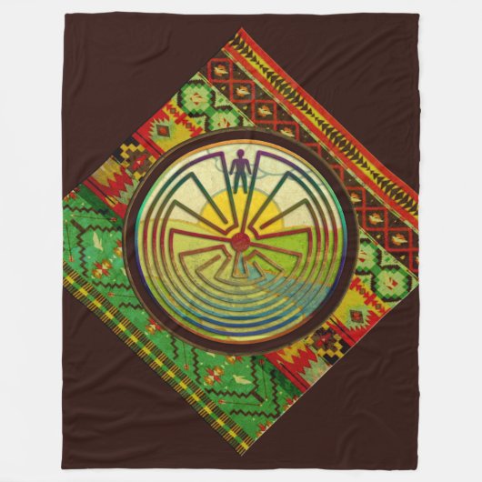 MAN IN HET MASISlandschap + uw achtergrond Fleece Deken (Voorkant)