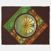 MAN IN HET MASISlandschap + uw achtergrond Fleece Deken (Voorkant (Horizontaal))