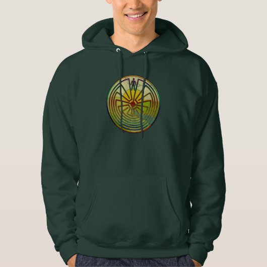 MAN IN HET MASISlandschap + uw achtergrond Hoodie (Voorkant)