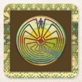 MAN IN HET MASISlandschap + uw achtergrond Kartonnen Onderzetters (Voorkant)