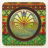 MAN IN HET MASISlandschap + uw achtergrond Kartonnen Onderzetters (Voorkant)