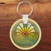 MAN IN HET MASISlandschap + uw achtergrond Sleutelhanger (Voorkant)